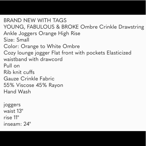 Young Fabulous & Broke Ombré Crinkle Joggers - Picture 8 of 9